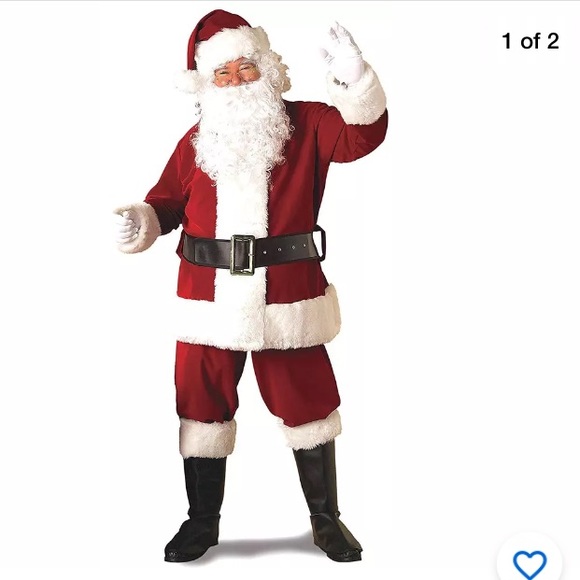 Red//White Rubie/'s Deluxe Ultra Velvet Santa Suit X-Large